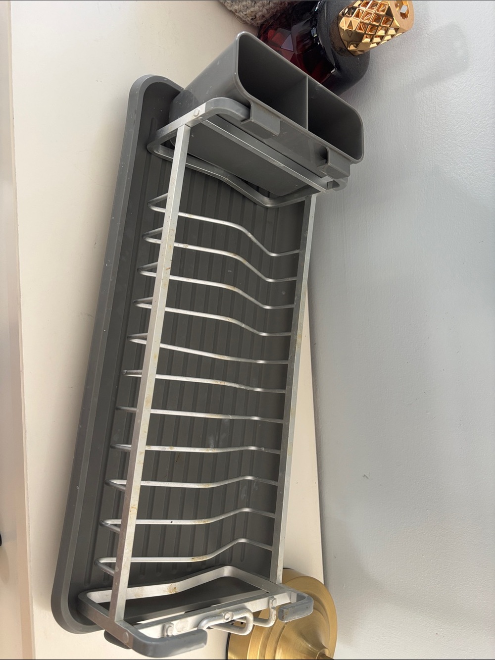 Dish Drying Rack with Utensil Holder ( for small spaces)